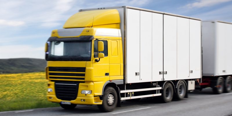 truck driving on country-road